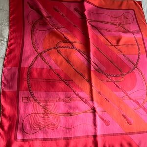Authentic Hermes dip dyed twill silk scarf